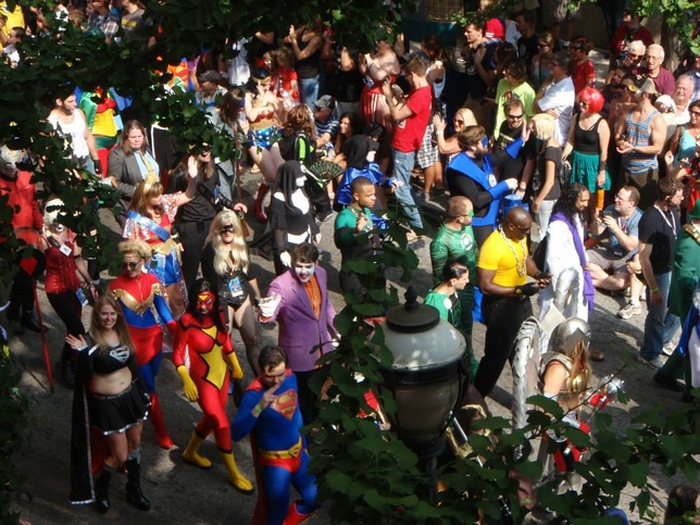 Comic con costume parade